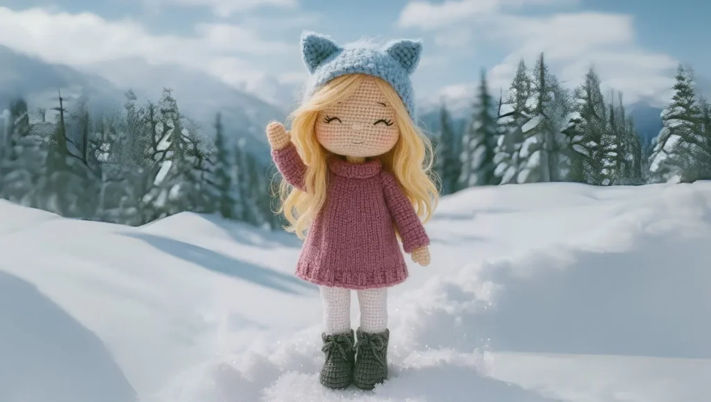 Boneca Aurora Amigurumi