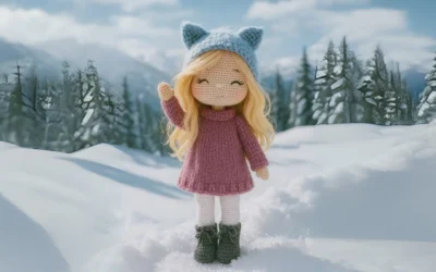 Boneca Aurora Amigurumi