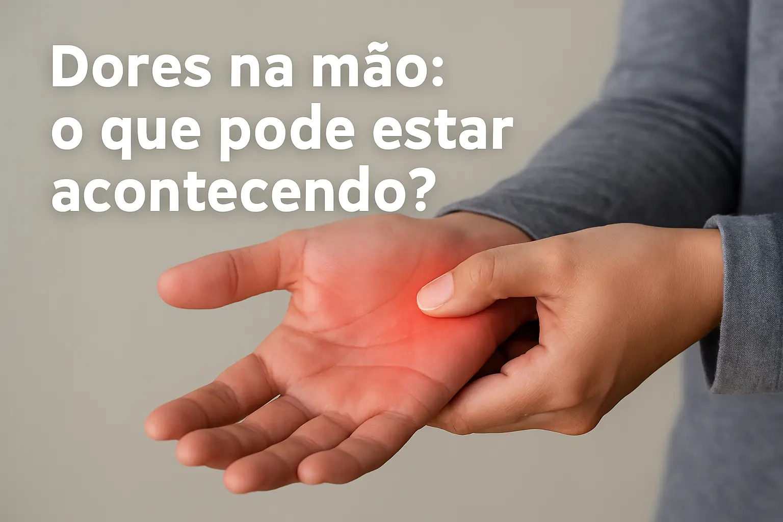 Dores na mão: o que pode estar acontecendo?
