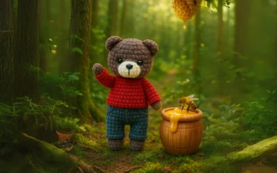 Receita Passo a Passo Ursinho na Floresta Amigurumi