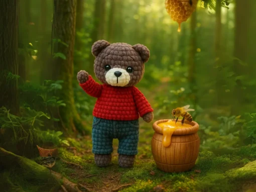 Receita Passo a Passo Ursinho na Floresta Amigurumi Receita Passo a Passo Ursinho na Floresta Amigurumi