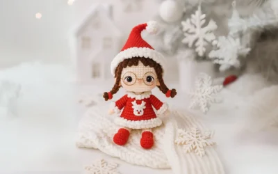 Boneca Amigurumi Menina Noel – Encanto Natalino em Crochê