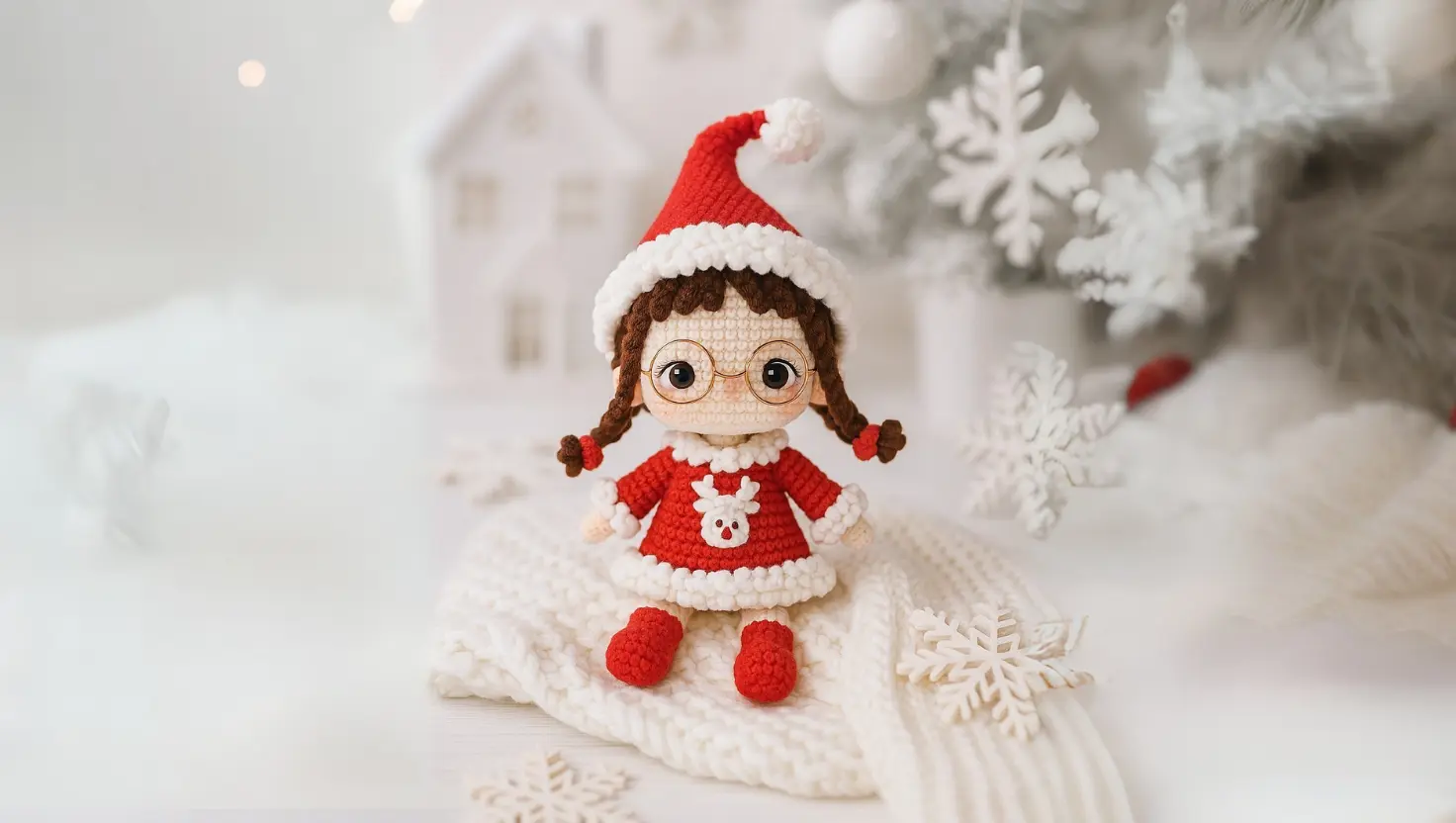 Boneca Amigurumi Menina Noel – Encanto Natalino em Crochê