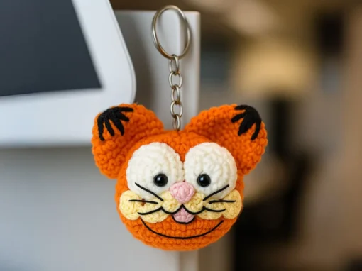 Chaveiro Garfield Amigurumi Chaveiro Garfield Amigurumi