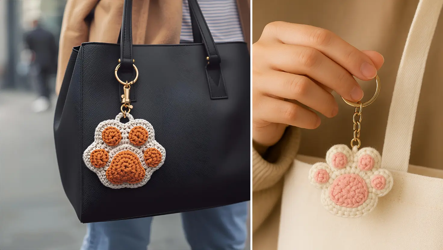 Chaveiro Patinha de Gatinho em Crochê O Acessório Fofo que Encanta a Todos (5)