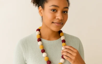 Colar de Esferas Crochê Colorido – Passo a Passo Completo