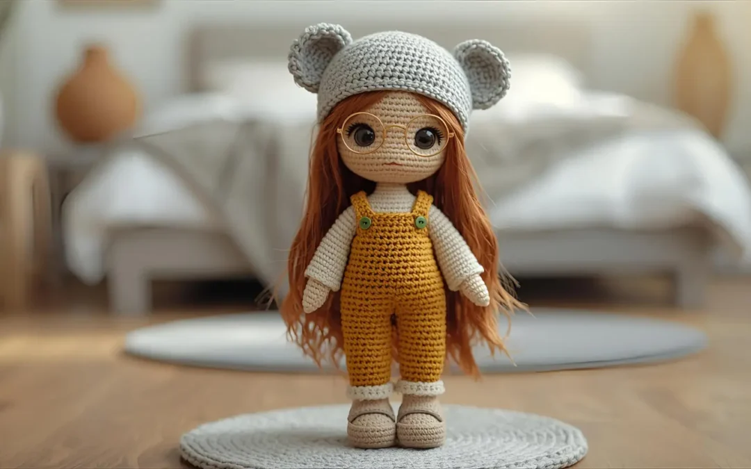 Como fazer a linda Boneca Menina com Chapéu de Koala Amigurumi