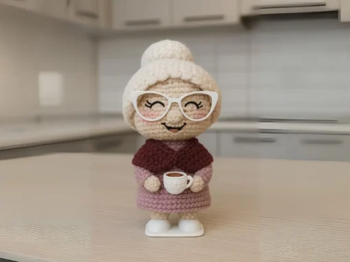 Decore sua mesa com a linda Boneca Dona Aurora Amigurumi Decore sua mesa com a linda Boneca Dona Aurora Amigurumi