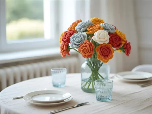Flores em Crochê para Enfeitar Sua Mesa: Delicadeza, Estilo e Criatividade no Artesanato Flores em Crochê para Enfeitar Sua Mesa: Delicadeza, Estilo e Criatividade no Artesanato