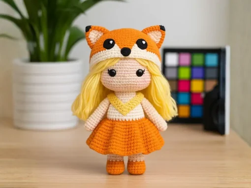A Encantadora Garota Raposa Amigurumi: um charme que vai conquistar seu coração A Encantadora Garota Raposa Amigurumi: um charme que vai conquistar seu coração