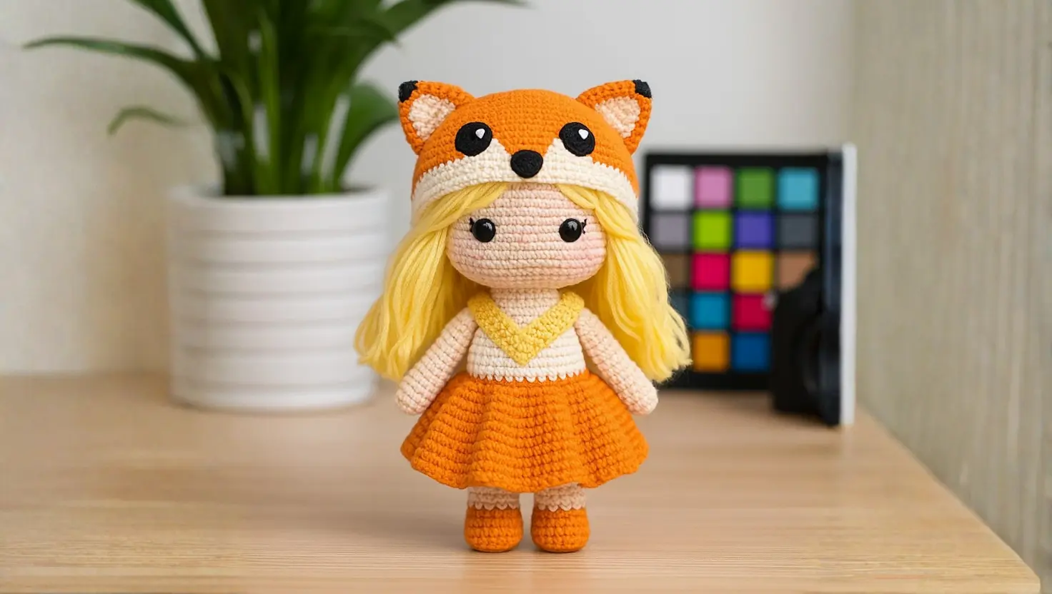 A Encantadora Garota Raposa Amigurumi: um charme que vai conquistar seu coração