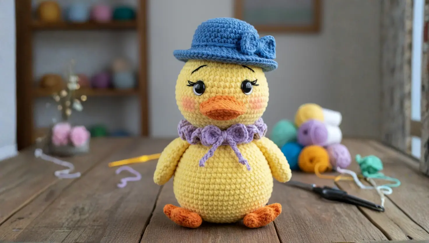 Amigurumi Pato com Chapéu e Gravata A Fofura que Conquista Clientes e Vende Muito (1)