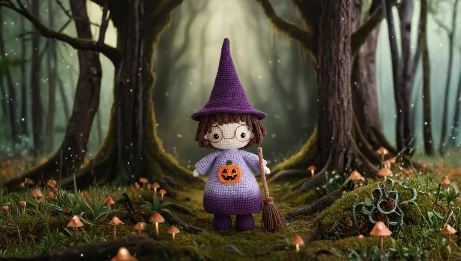 Aprenda a Fazer a Linda Boneca Bruxinha Luna Amigurumi