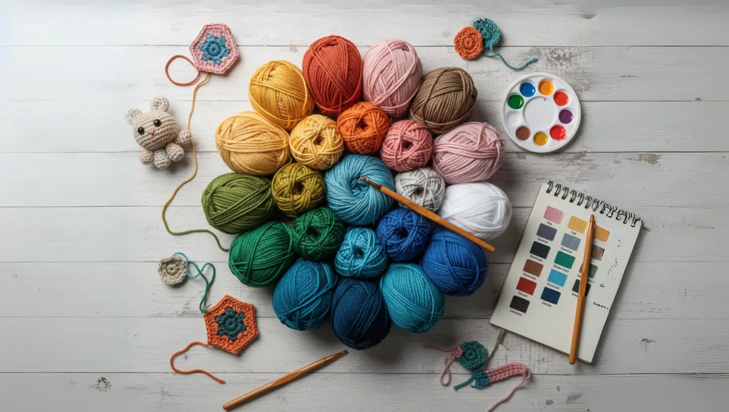 Aprenda a escolher as melhores cores para as suas peças de crochê