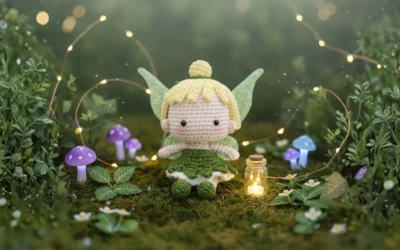 Chuva de Vendas com a Boneca Sininho Amigurumi