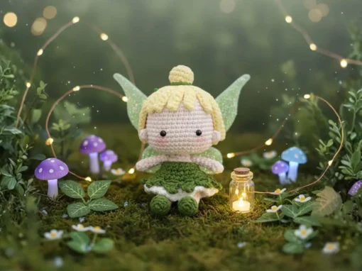 Chuva de Vendas com a Boneca Sininho Amigurumi Chuva de Vendas com a Boneca Sininho Amigurumi