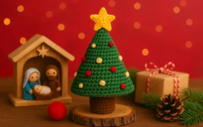 Encante sua Casa com a Mini Árvore de Natal Amigurumi – Um Toque Criativo e Cheio de Amor para Sua Decoração