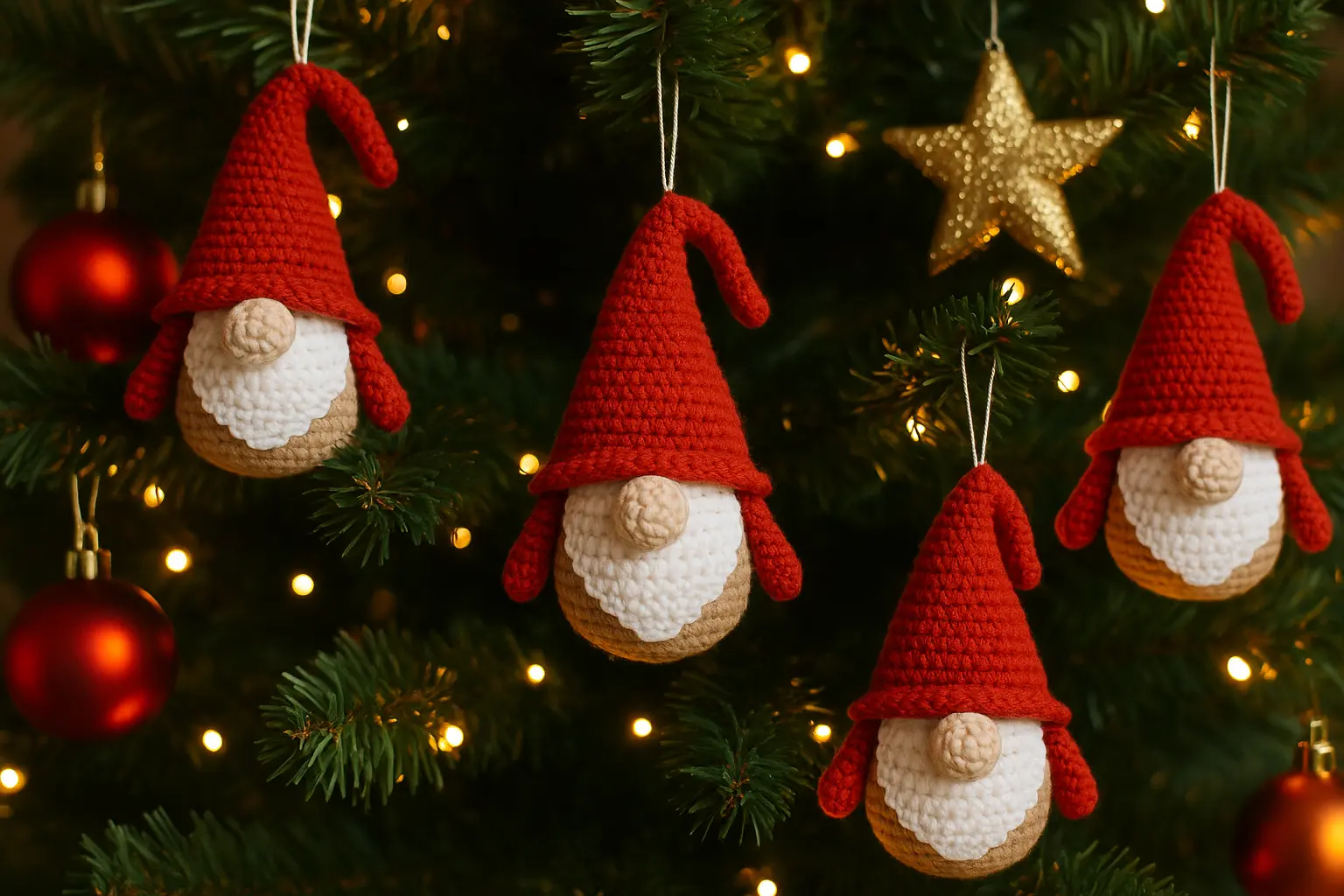 Enfeite sua Árvore de Natal com os Lindos Gnomos em Amigurumi (1)