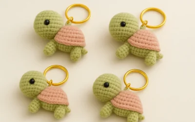 Mini Tartaruga de Crochê – Faça Seu Próprio Chaveiro Encantador