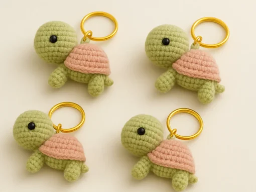 Mini Tartaruga de Crochê – Faça Seu Próprio Chaveiro Encantador Mini Tartaruga de Crochê – Faça Seu Próprio Chaveiro Encantador
