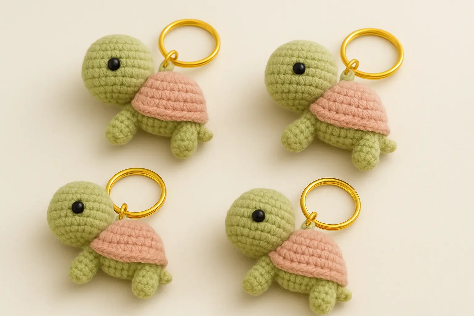 Mini Tartaruga de Crochê – Faça Seu Próprio Chaveiro Encantador (1)