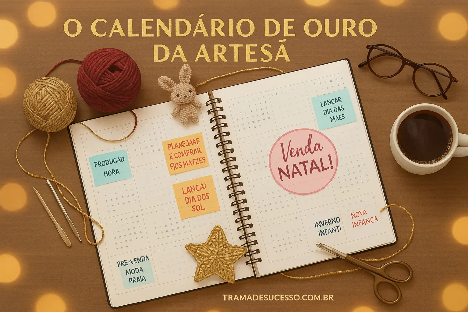 O Calendário de Ouro da Artesã: O Que Produzir em Cada Mês para Vender o Ano Todo (e Não Viver só de Natal).