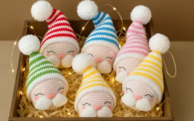 Como Decorar Sua Árvore (e Seu Negócio) com o Papai Noel Dorminhoco de Crochê