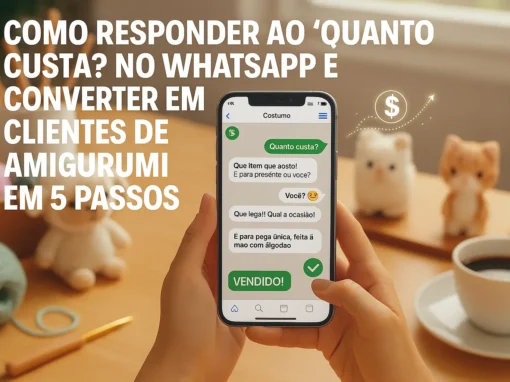 Como Responder ao ‘Quanto Custa?’ no WhatsApp e Converter Curiosos em Clientes de Amigurumi em 5 Passos. Como Responder ao ‘Quanto Custa?’ no WhatsApp e Converter Curiosos em Clientes de Amigurumi em 5 Passos.