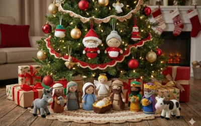 Como fazer Papai e Mamae Noel de croche para enfeitar sua arvore