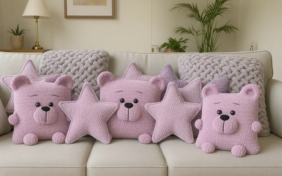 Decore sua Sala com as Lindas Almofadas Ursinho Amigurumi (A Estratégia do Luxo Afetivo)