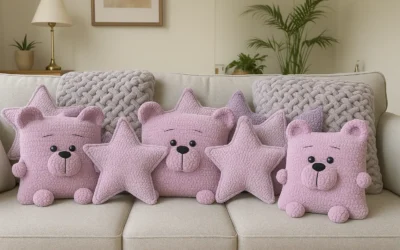 Decore sua Sala com as Lindas Almofadas Ursinho Amigurumi (A Estratégia do Luxo Afetivo)