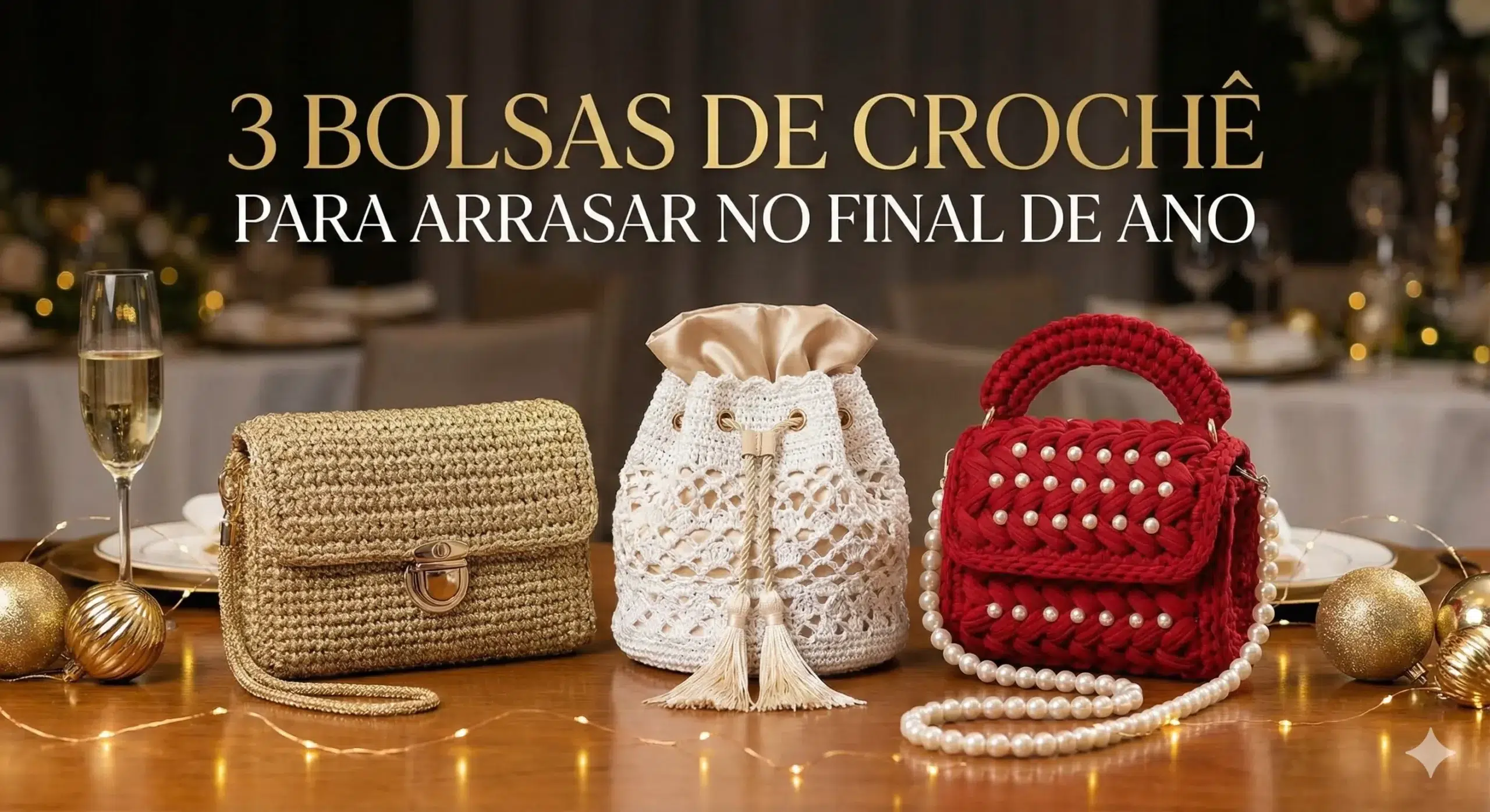 3 Bolsas de Crochê para Arrasar (e Lucrar Muito) no Final de Ano: Tendências de Luxo para Festas