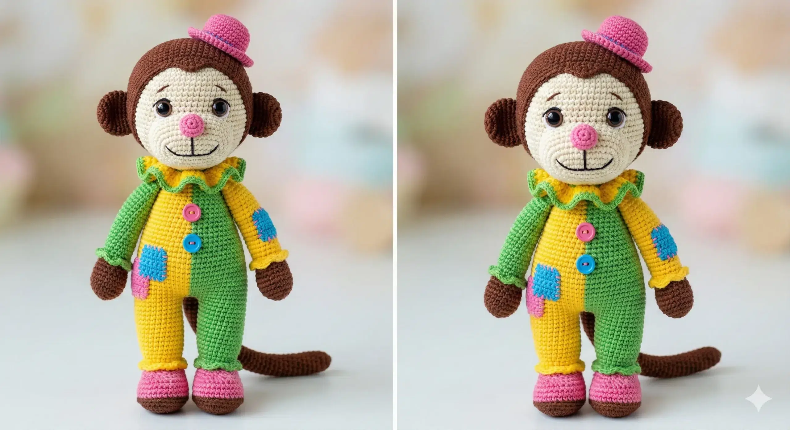 Como fazer o Macaco Palhaço Amigurumi
