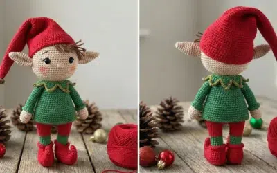 Elfo de Natal Amigurumi: Receita Passo a Passo
