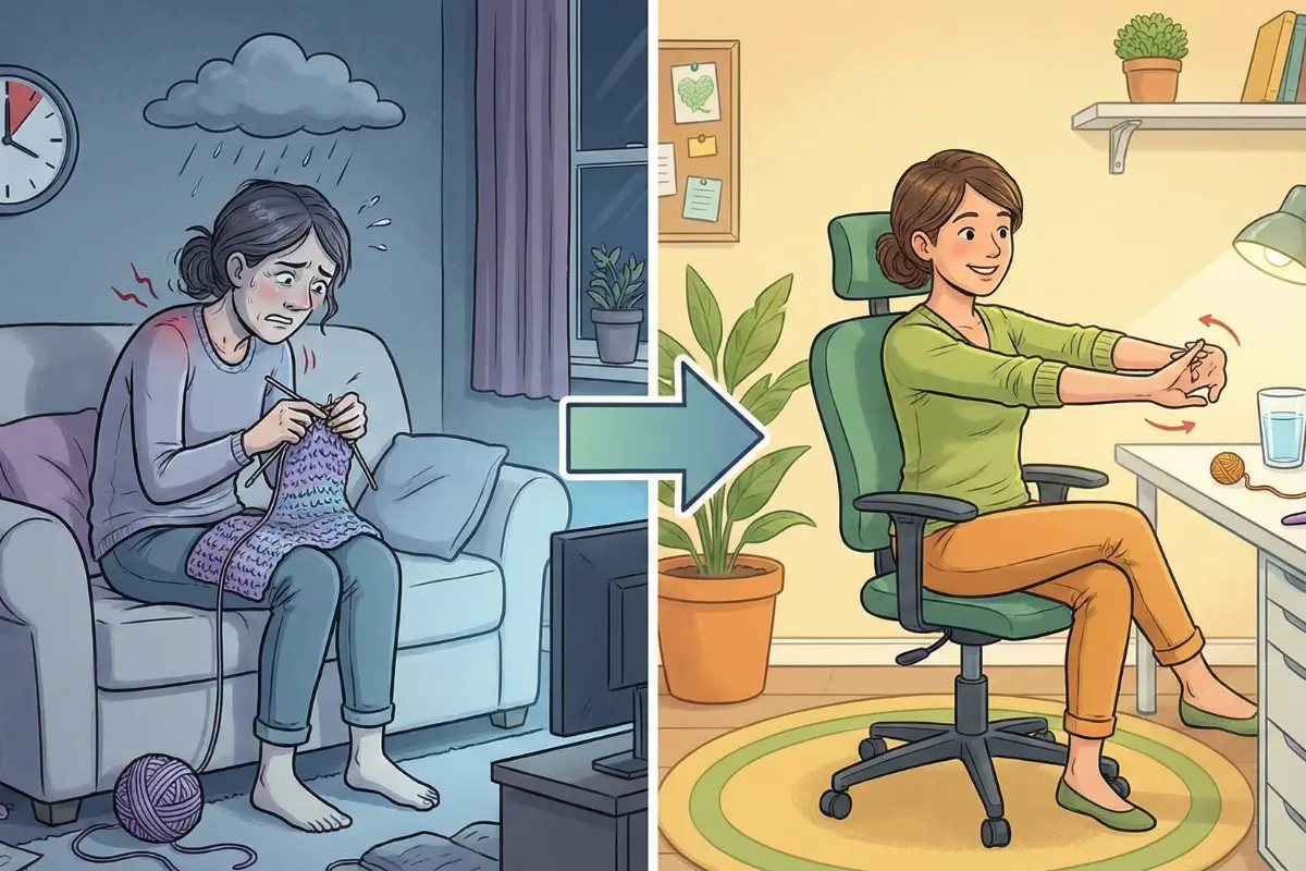 Suas Mãos são Seu Maior Ativo: Guia de Ergonomia e Exercícios Essenciais para Crochetar por Anos sem Dor