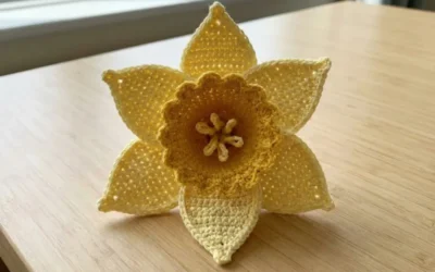 Como Fazer a Linda Flor Narciso (Daffodil) de Crochê: Passo a Passo Completo