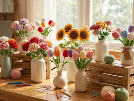 Ganhe Dinheiro com a Beleza Eterna: O Guia para Vender Flores e Arranjos de Crochê Ganhe Dinheiro com a Beleza Eterna: O Guia para Vender Flores e Arranjos de Crochê