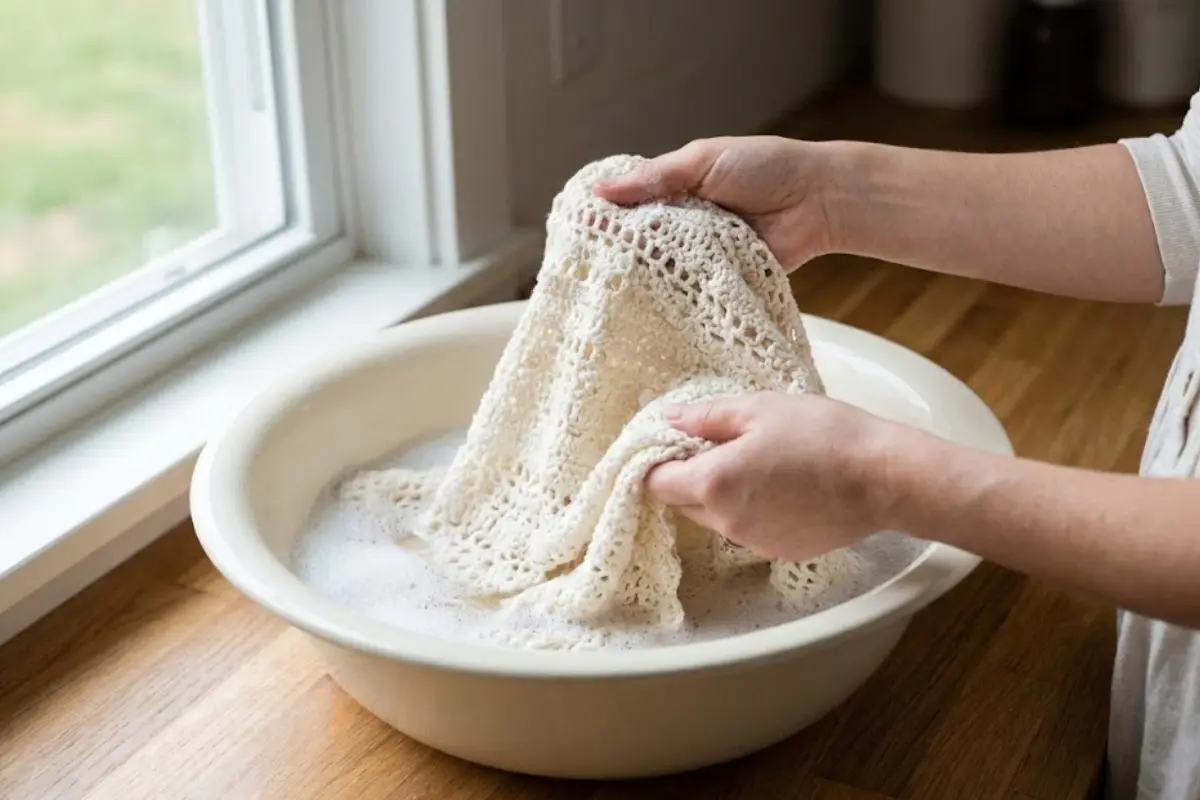 Guia Completo Como Lavar e Conservar Suas Peças de Crochê (Sem Medo de Estragar!)