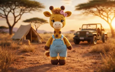 A Elegância do Safari: Como Criar e Faturar com a Girafa de Macacão em Amigurumi
