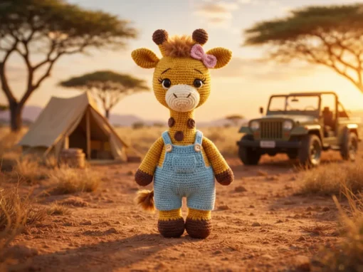 A Elegância do Safari: Como Criar e Faturar com a Girafa de Macacão em Amigurumi A Elegância do Safari: Como Criar e Faturar com a Girafa de Macacão em Amigurumi