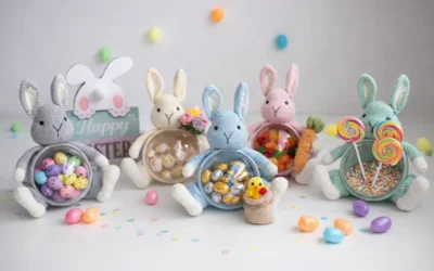 Inove com os Lindos Coelhos Porta Bombom em Amigurumi: A Lembrancinha Mais Lucrativa do Seu Ateliê