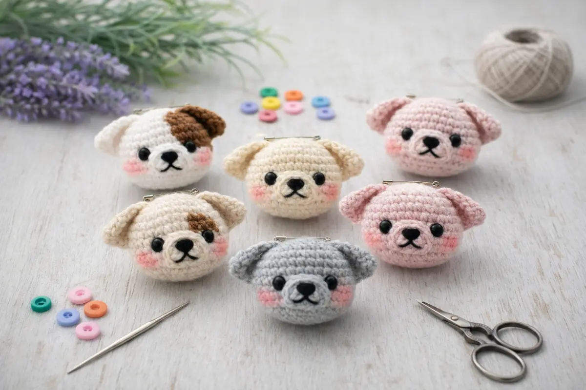 O Lucro que Cabe na Palma da Mão: Como Fazer Lindos Broches de Cachorrinho em Amigurumi e Dominar o Nicho Pet