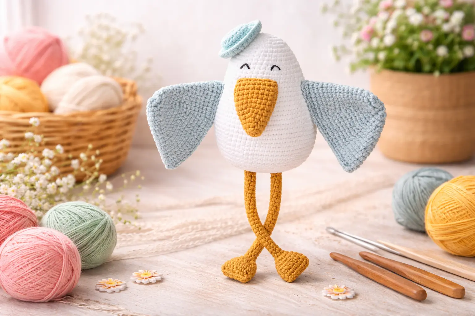 Como Fazer uma Linda Gaivota de Amigurumi: Receita Completa Passo a Passo