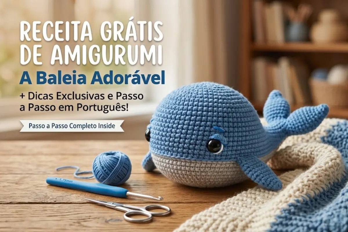 Mergulhe no Mundo Mágico do Amigurumi: Dicas Essenciais e uma Receita Gratuita de uma Baleia Encantadora!