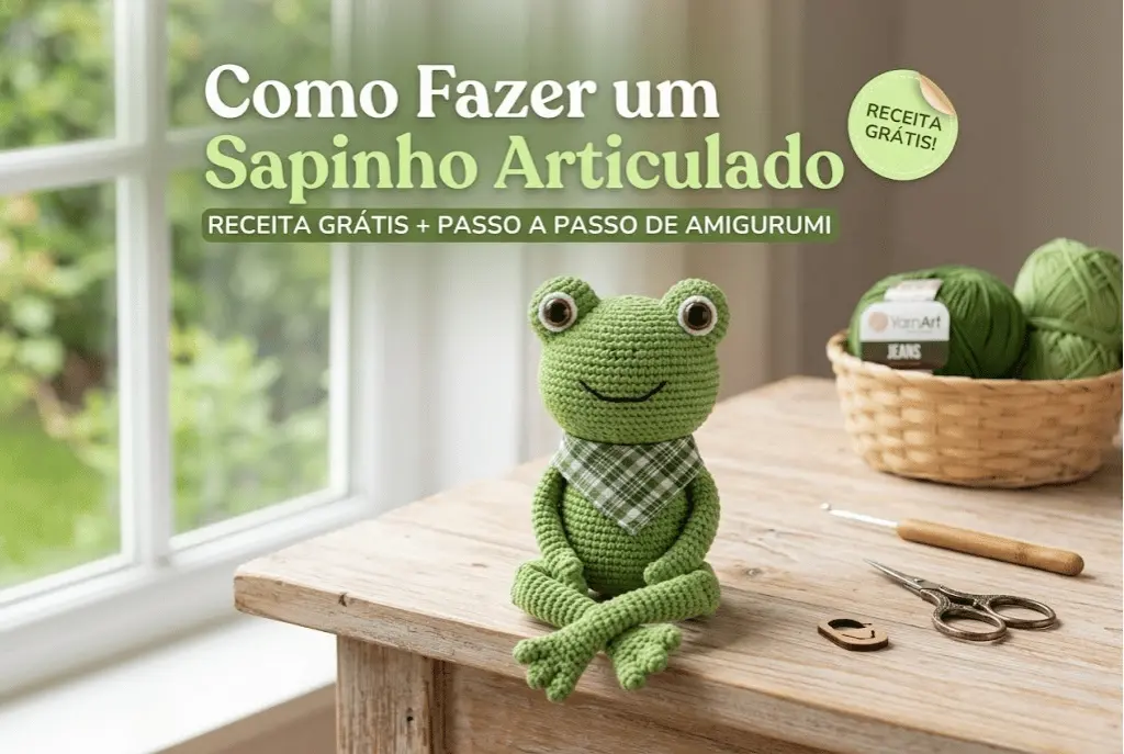 Como Fazer um Sapinho Amigurumi Articulado: Receita Grátis e Passo a Passo!
