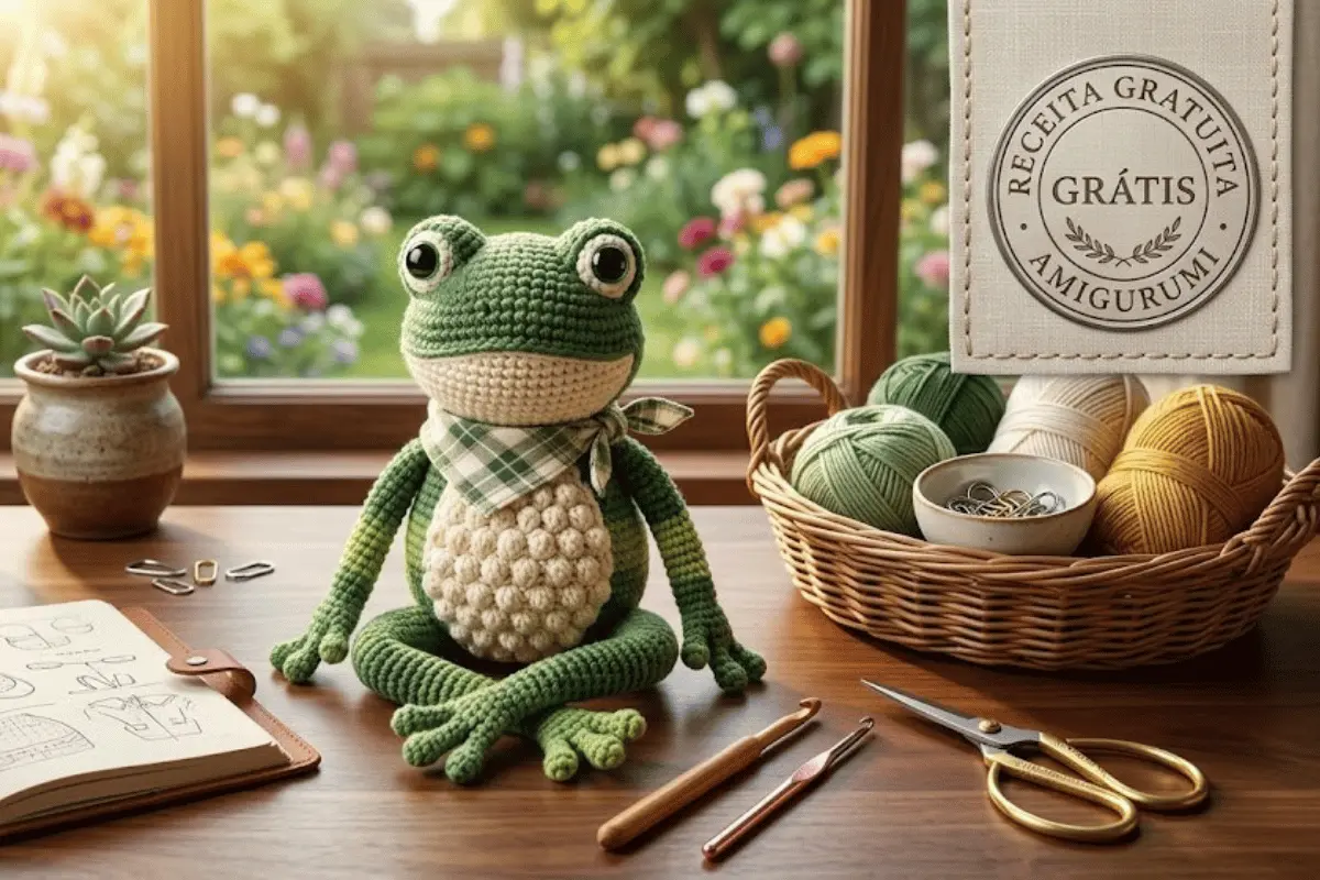 Como criar um sapinho amigurumi receita gratis passo a passo