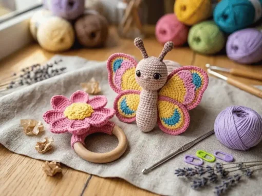Receita Grátis: Kit Borboleta Amigurumi e Chocalho Flor Sensorial Receita Grátis: Kit Borboleta Amigurumi e Chocalho Flor Sensorial